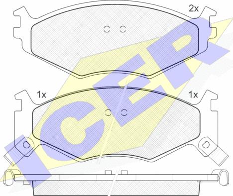 Icer 141056 - Brake Pad Set, disc brake autospares.lv