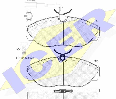 Icer 141053-203 - Brake Pad Set, disc brake autospares.lv