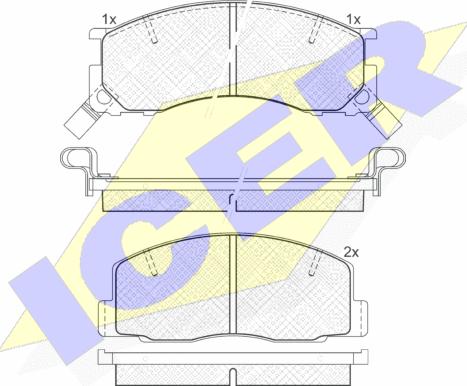 Icer 141057 - Brake Pad Set, disc brake autospares.lv