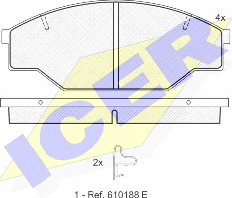 Icer 141009 - Brake Pad Set, disc brake autospares.lv