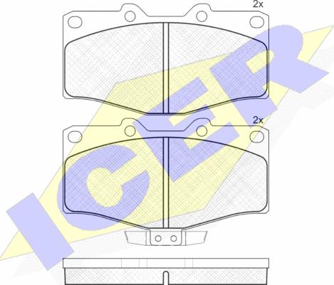 Icer 141006 - Brake Pad Set, disc brake autospares.lv