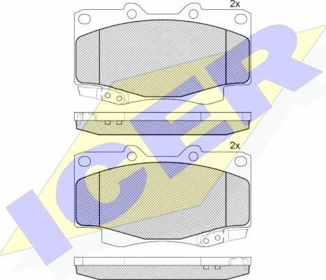 Icer 141007-208 - Brake Pad Set, disc brake autospares.lv