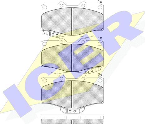 Icer 141007 - Brake Pad Set, disc brake autospares.lv