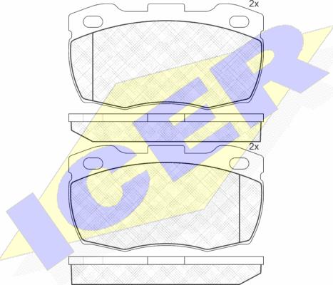 Icer 141089-071 - Brake Pad Set, disc brake autospares.lv