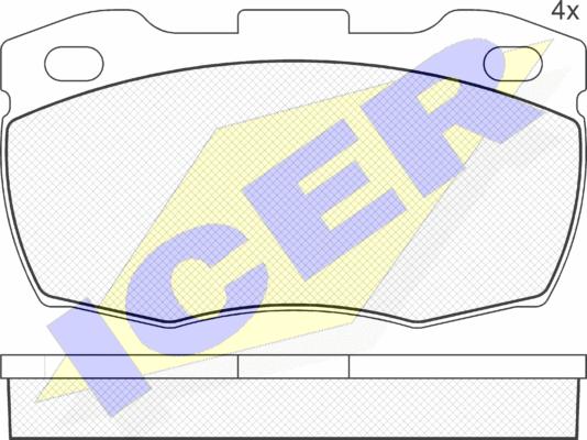 Icer 141089 - Brake Pad Set, disc brake autospares.lv