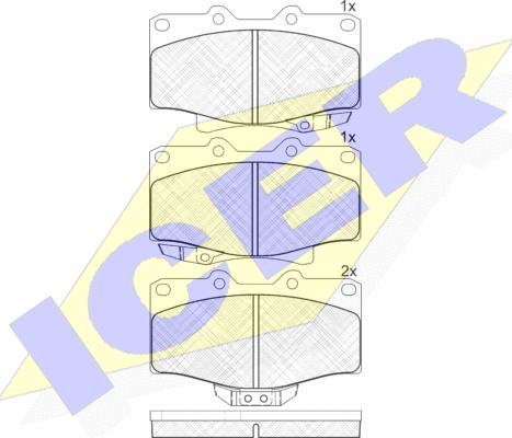 Icer 141025 - Brake Pad Set, disc brake autospares.lv