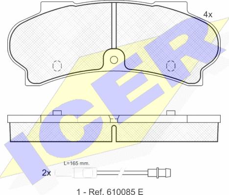 Icer 141028 - Brake Pad Set, disc brake autospares.lv