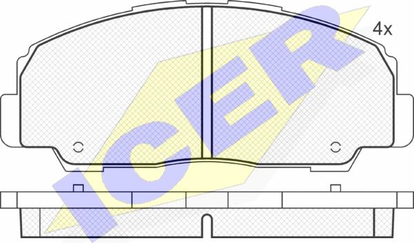 Icer 141022 - Brake Pad Set, disc brake autospares.lv