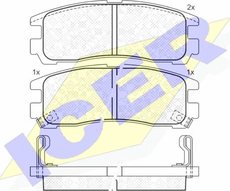 Icer 141192 - Brake Pad Set, disc brake autospares.lv