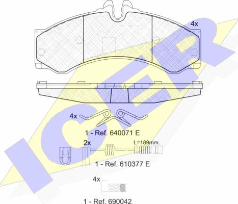 Icer 141126-203 - Brake Pad Set, disc brake autospares.lv