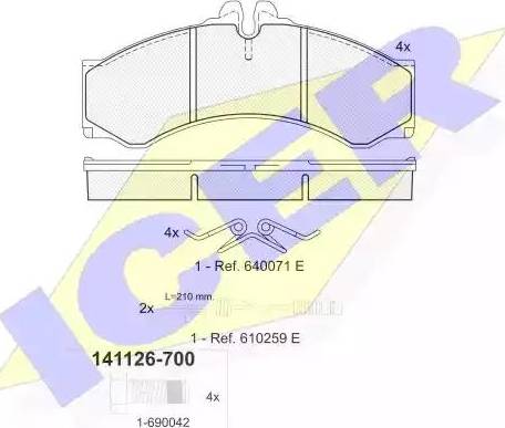 Icer 141126 - Brake Pad Set, disc brake autospares.lv