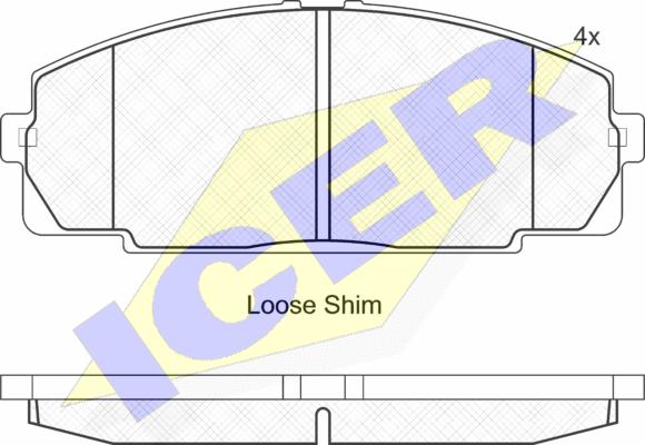 Icer 141170 - Brake Pad Set, disc brake autospares.lv