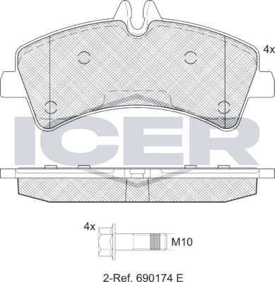 Icer 141849LM - Brake Pad Set, disc brake autospares.lv