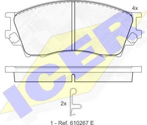 Icer 141337 - Brake Pad Set, disc brake autospares.lv