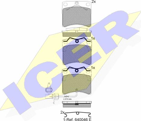 Icer 141321 - Brake Pad Set, disc brake autospares.lv