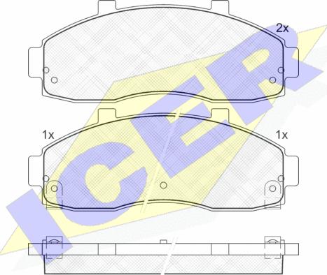 Icer 141246 - Brake Pad Set, disc brake autospares.lv