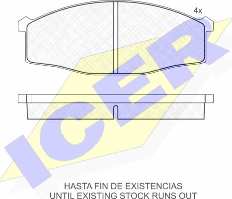 Icer 141206-204 - Brake Pad Set, disc brake autospares.lv