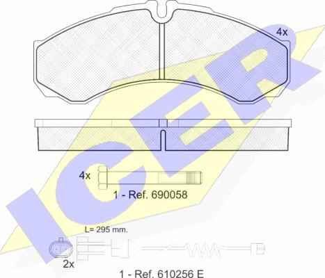 Icer 141208-117 - Brake Pad Set, disc brake autospares.lv