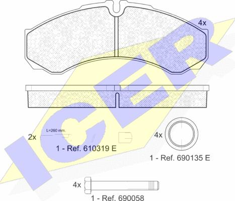 Icer 141208-123 - Brake Pad Set, disc brake autospares.lv