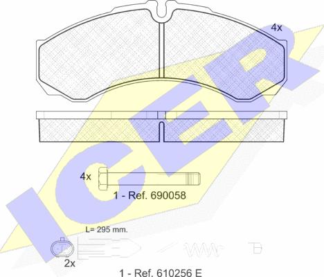 Icer 141208-200 - Brake Pad Set, disc brake autospares.lv