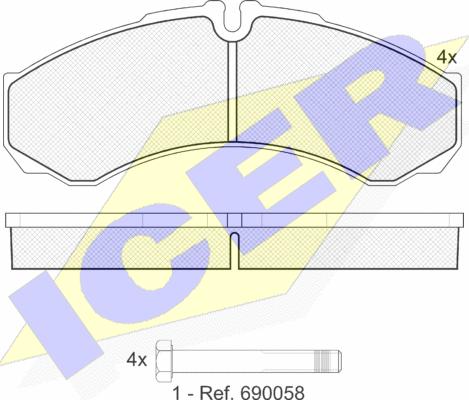 Icer 141208 - Brake Pad Set, disc brake autospares.lv