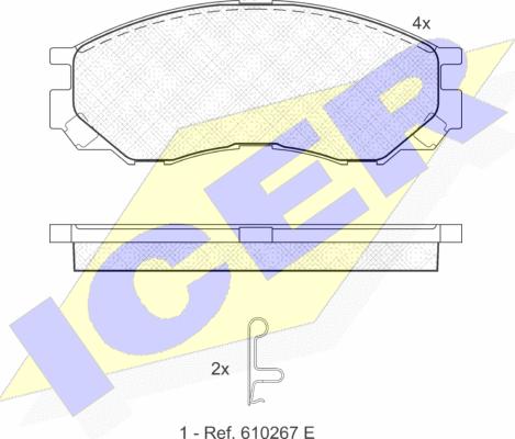 Icer 141234 - Brake Pad Set, disc brake autospares.lv