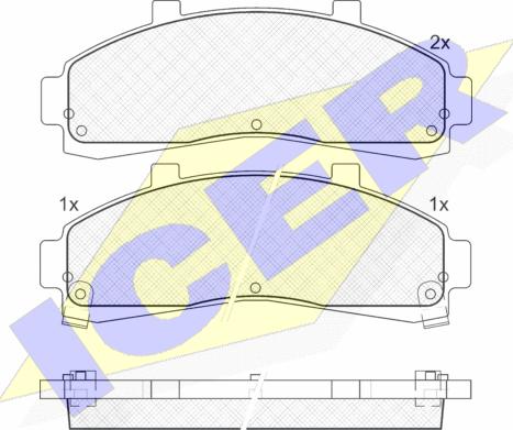 Icer 141228 - Brake Pad Set, disc brake autospares.lv