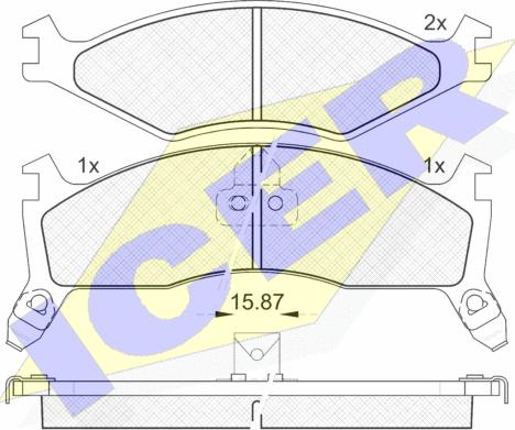Icer 141270-205 - Brake Pad Set, disc brake autospares.lv