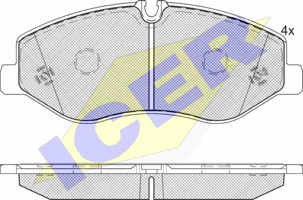 Icer 142191 - Brake Pad Set, disc brake autospares.lv