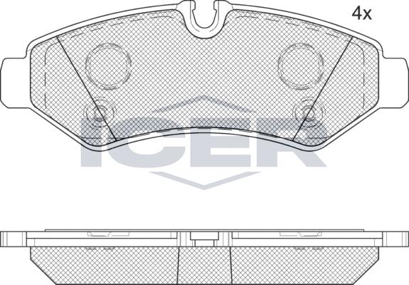 Icer 142350LM - Brake Pad Set, disc brake autospares.lv