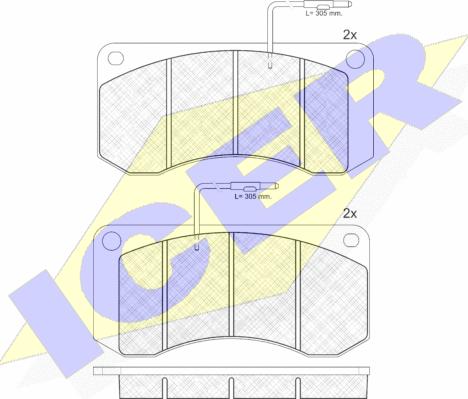 Icer 150659 - Brake Pad Set, disc brake autospares.lv