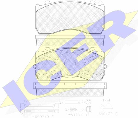 Icer 151404-202 - Brake Pad Set, disc brake autospares.lv