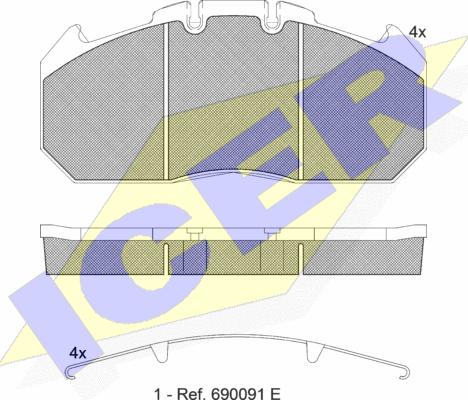 Icer 151405-067 - Brake Pad Set, disc brake autospares.lv