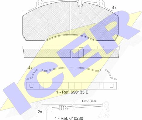 Icer 151437-118 - Brake Pad Set, disc brake autospares.lv