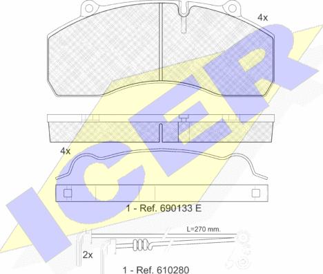 Icer 151423-118 - Brake Pad Set, disc brake autospares.lv