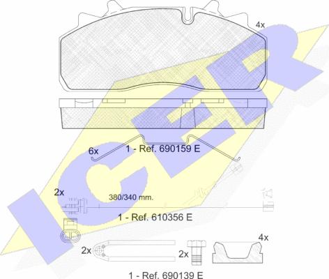 Icer 151623-124 - Brake Pad Set, disc brake autospares.lv