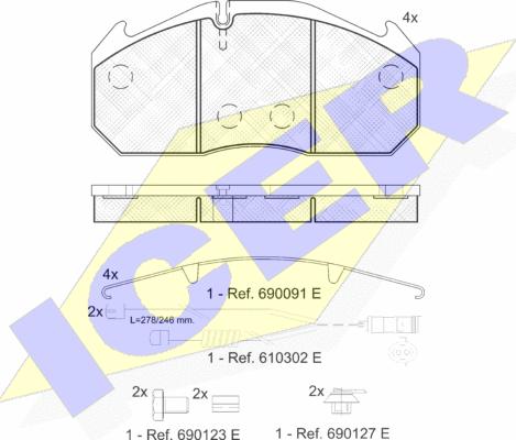 Icer 151040-120 - Brake Pad Set, disc brake autospares.lv