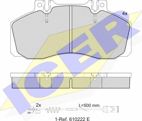 Icer 151080-110 - Brake Pad Set, disc brake autospares.lv