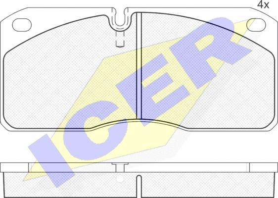 Icer 151078 - Brake Pad Set, disc brake autospares.lv