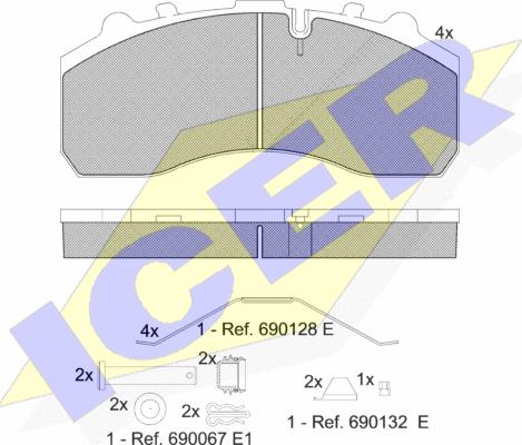 Icer 151194-066 - Brake Pad Set, disc brake autospares.lv