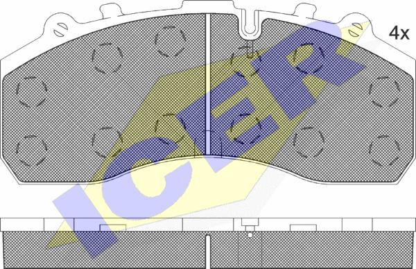 Icer 151195 - Brake Pad Set, disc brake autospares.lv