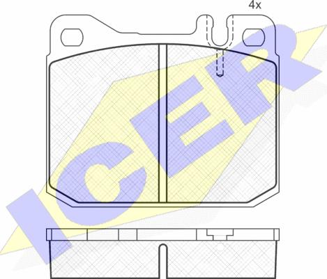 Icer 151149 - Brake Pad Set, disc brake autospares.lv