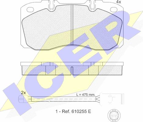 Icer 151161-116 - Brake Pad Set, disc brake autospares.lv