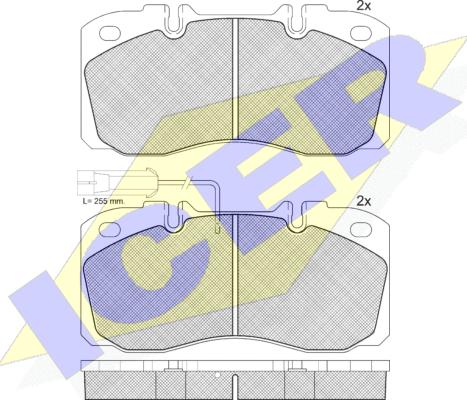 Icer 151161-203 - Brake Pad Set, disc brake autospares.lv