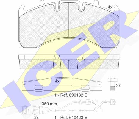 Icer 151842-122 - Brake Pad Set, disc brake autospares.lv