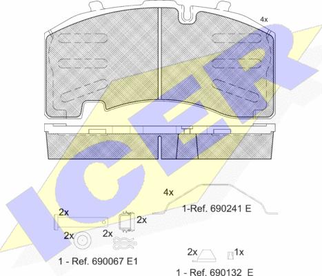 Icer 151830-066 - Brake Pad Set, disc brake autospares.lv
