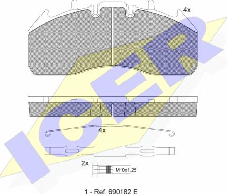 Icer 151831-066 - Brake Pad Set, disc brake autospares.lv