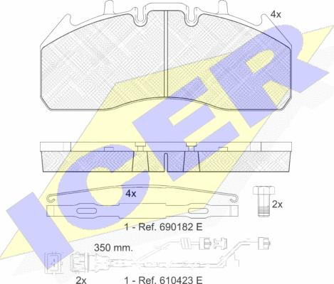 Icer 151831-122 - Brake Pad Set, disc brake autospares.lv