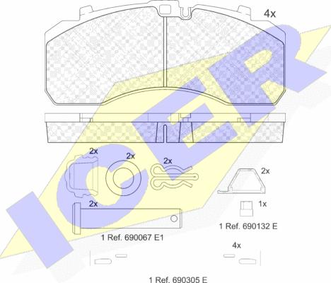 Icer 152091-066 - Brake Pad Set, disc brake autospares.lv