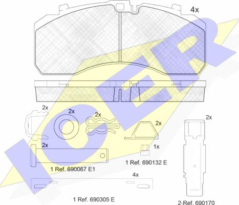 Icer 152091-073 - Brake Pad Set, disc brake autospares.lv